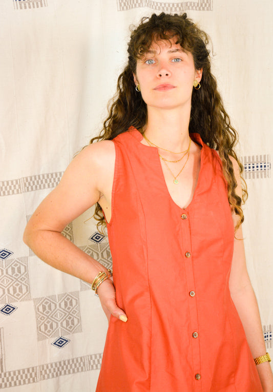 Robe sans manche fabriquée en France